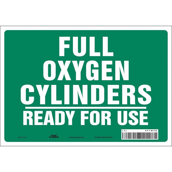 Safety Sign, 7 in Height, 10 in Width, Vinyl, Vertical Rectangle, English, 471N38