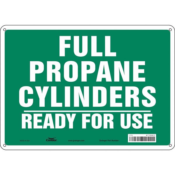 Safety Sign, 10 in Height, 14 in Width, Polyethylene, Horizontal Rectangle, English, 471N43