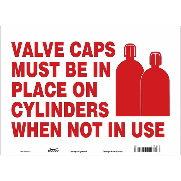 Safety Sign, 10 in Height, 14 in Width, Vinyl, Horizontal Rectangle, English, 471N69