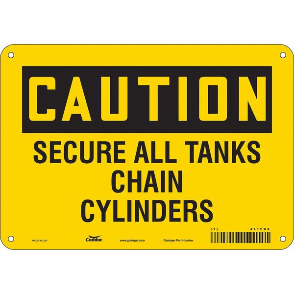 Safety Sign, 7 in Height, 10 in Width, Polyethylene, Vertical Rectangle, English, 471P04