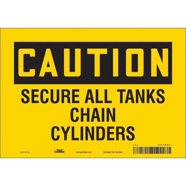 Safety Sign, 7 in Height, 10 in Width, Vinyl, Vertical Rectangle, English, 471P06