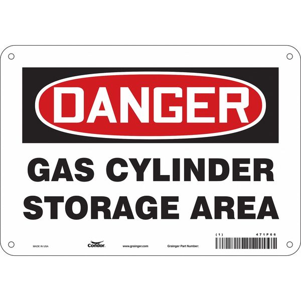Safety Sign, 7 in Height, 10 in Width, Polyethylene, Vertical Rectangle, English, 471P66