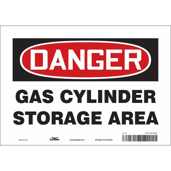 Safety Sign, 7 in Height, 10 in Width, Vinyl, Vertical Rectangle, English, 471P68