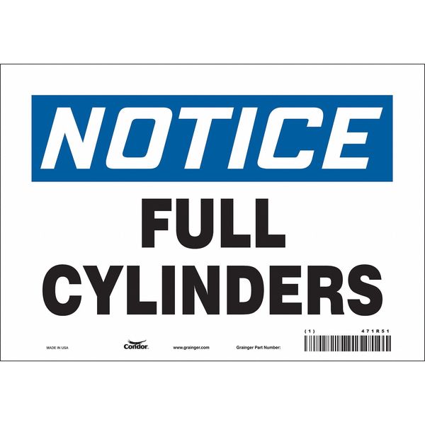 Safety Sign, 7 in Height, 10 in Width, Vinyl, Vertical Rectangle, English, 471R51