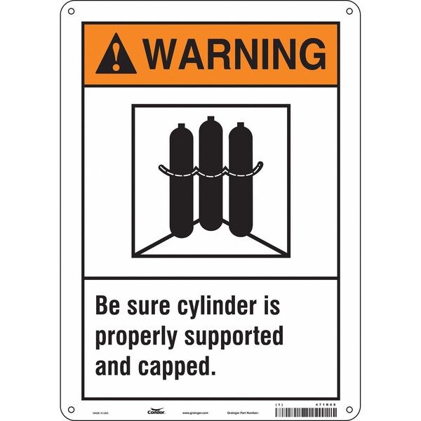 Safety Sign, 14 in Height, 10 in Width, Polyethylene, Vertical Rectangle, English, 471R68