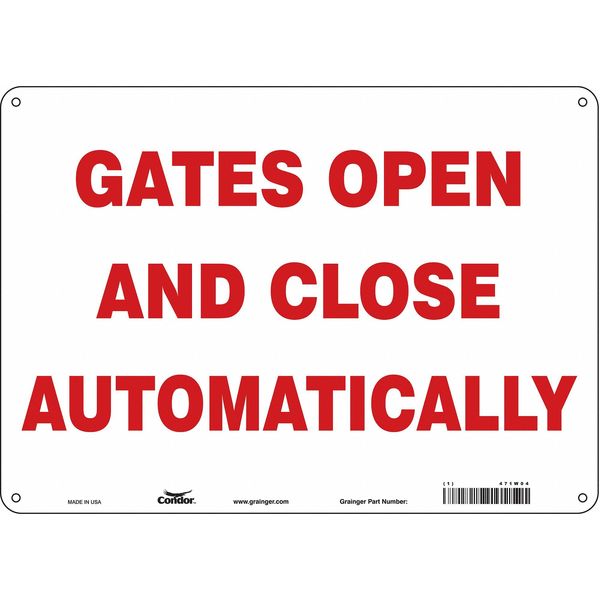 Safety Sign, 10 in Height, 14 in Width, Vinyl, Horizontal Rectangle, English, 471W04