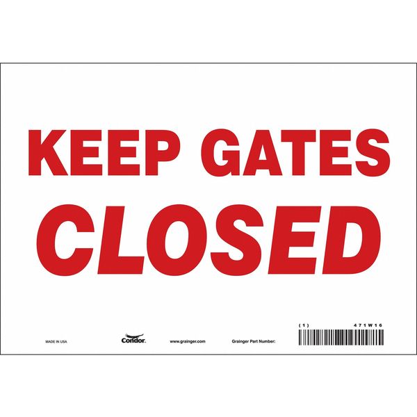 Safety Sign, 7 in Height, 10 in Width, Vinyl, Vertical Rectangle, English, 471W16