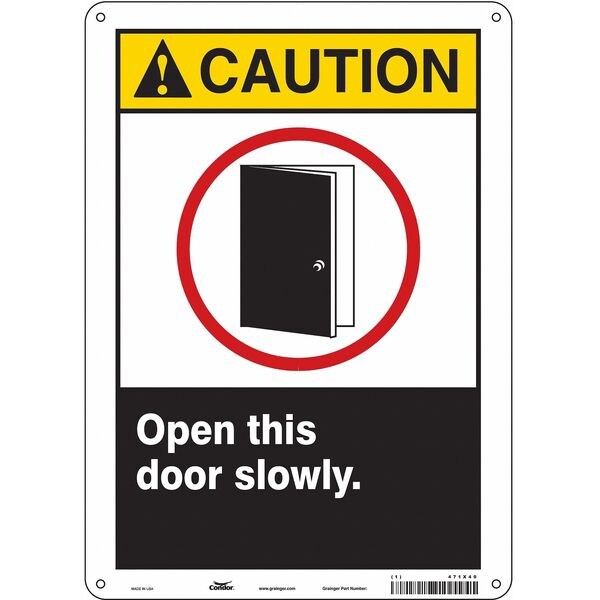 Safety Sign, 14 in Height, 10 in Width, Polyethylene, Vertical Rectangle, English, 471X40