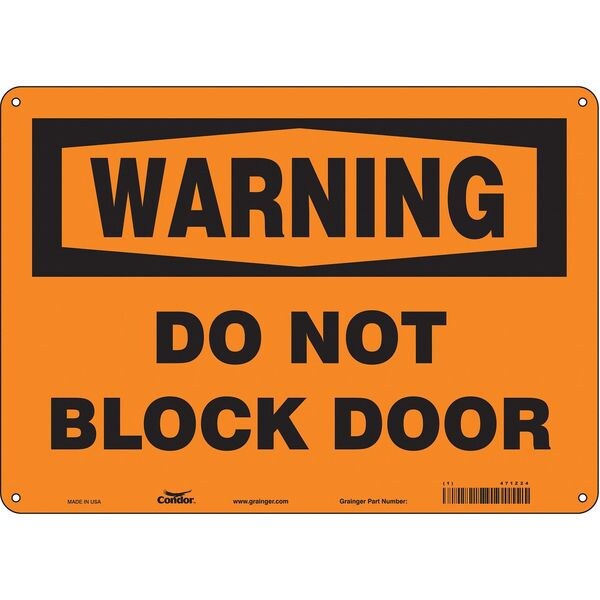 Safety Sign, 10 in Height, 14 in Width, Polyethylene, Horizontal Rectangle, English, 471Z24
