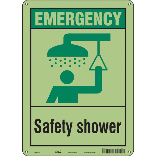 Safety Sign, 14 in Height, 10 in Width, Polyethylene, Vertical Rectangle, English, 471C80