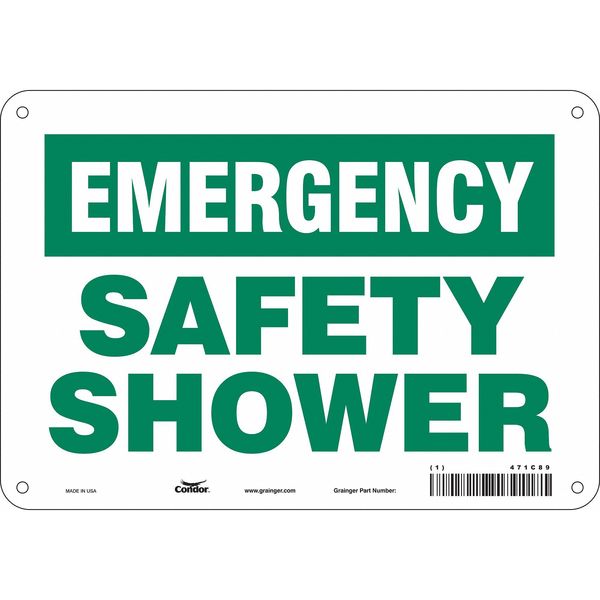 Safety Sign, 7 in Height, 10 in Width, Polyethylene, Vertical Rectangle, English, 471C89