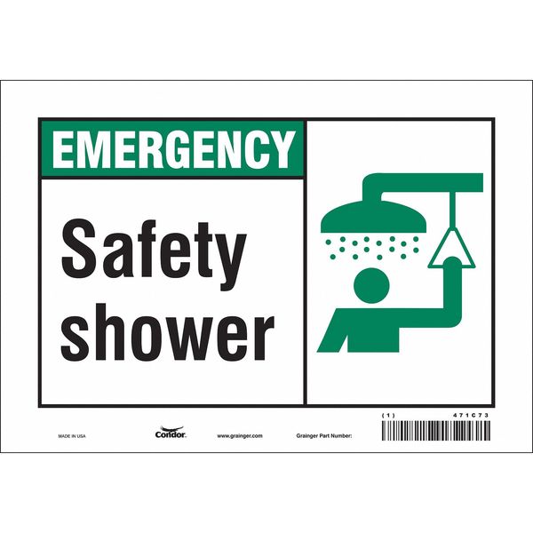Safety Sign, 7 in Height, 10 in Width, Vinyl, Vertical Rectangle, English, 471C73