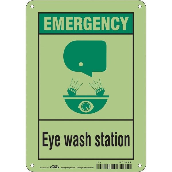 Safety Sign, 10 in Height, 7 in Width, Polyethylene, Horizontal Rectangle, English, 471C04