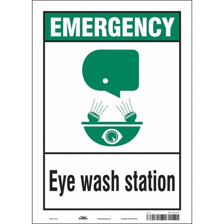 Safety Sign, 14 in Height, 10 in Width, Vinyl, Vertical Rectangle, English, 471C11