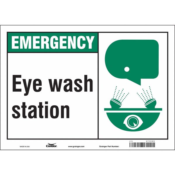 Safety Sign, 10 in Height, 14 in Width, Vinyl, Horizontal Rectangle, English, 471C29