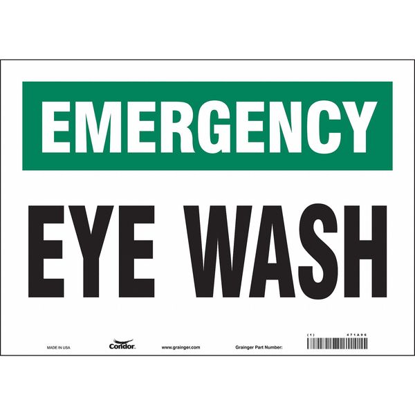 Safety Sign, 10 in Height, 14 in Width, Vinyl, Horizontal Rectangle, English, 471A96