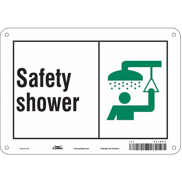 Safety Sign, 7 in Height, 10 in Width, Polyethylene, Vertical Rectangle, English, 471A03