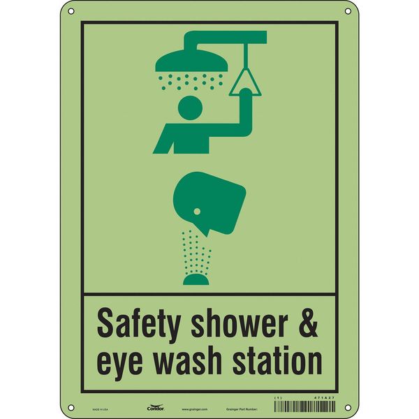 Safety Sign, 14 in Height, 10 in Width, Polyethylene, Vertical Rectangle, English, 471A27