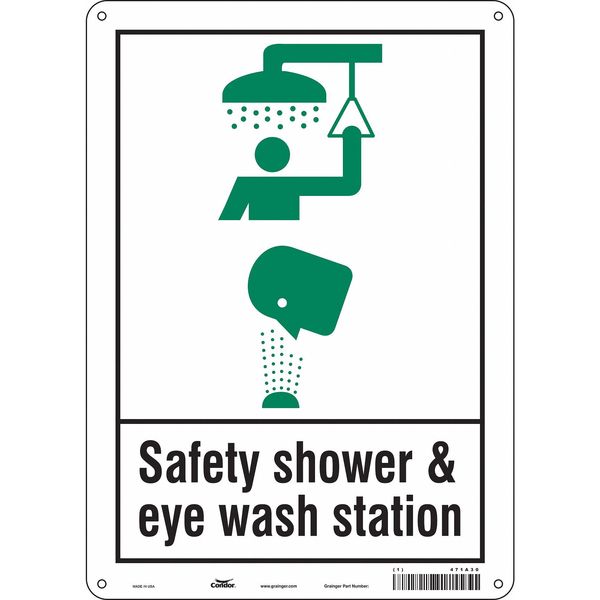 Safety Sign, 14 in Height, 10 in Width, Polyethylene, Vertical Rectangle, English, 471A30
