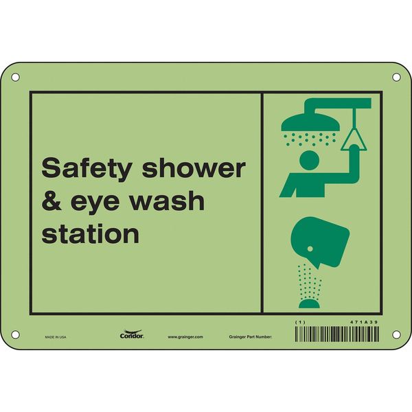 Safety Sign, 7 in Height, 10 in Width, Polyethylene, Vertical Rectangle, English, 471A39