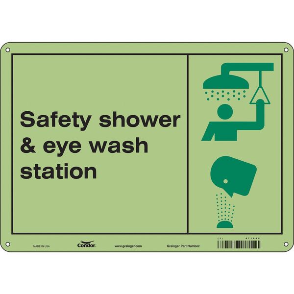 Safety Sign, 10 in Height, 14 in Width, Polyethylene, Horizontal Rectangle, English, 471A40