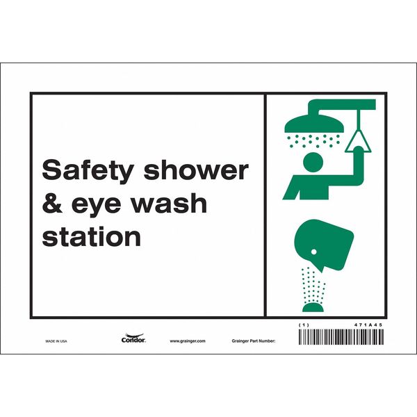Safety Sign, 7 in Height, 10 in Width, Vinyl, Vertical Rectangle, English, 471A45
