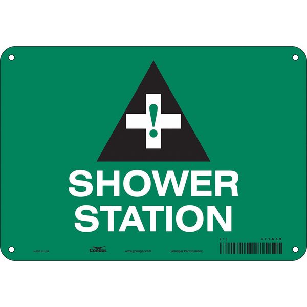 Safety Sign, 7 in Height, 10 in Width, Polyethylene, Vertical Rectangle, English, 471A49