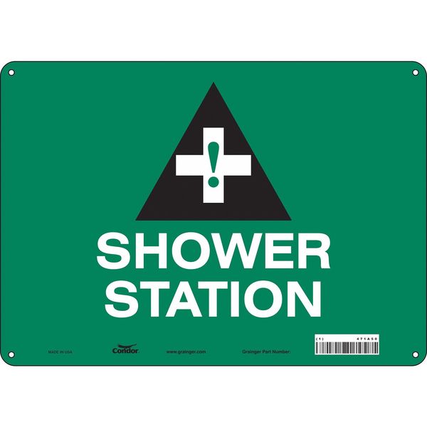 Safety Sign, 10 in Height, 14 in Width, Polyethylene, Horizontal Rectangle, English, 471A50