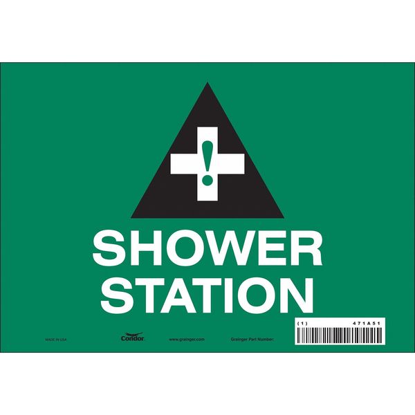 Safety Sign, 7 in Height, 10 in Width, Vinyl, Vertical Rectangle, English, 471A51