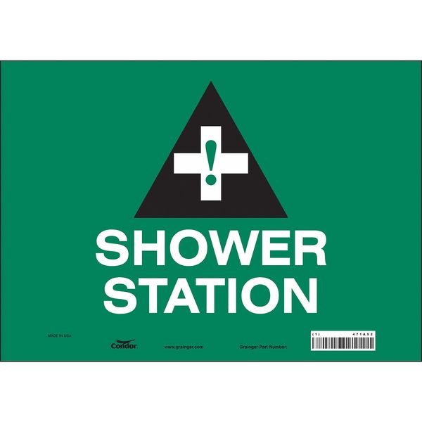 Safety Sign, 10 in Height, 14 in Width, Vinyl, Horizontal Rectangle, English, 471A52