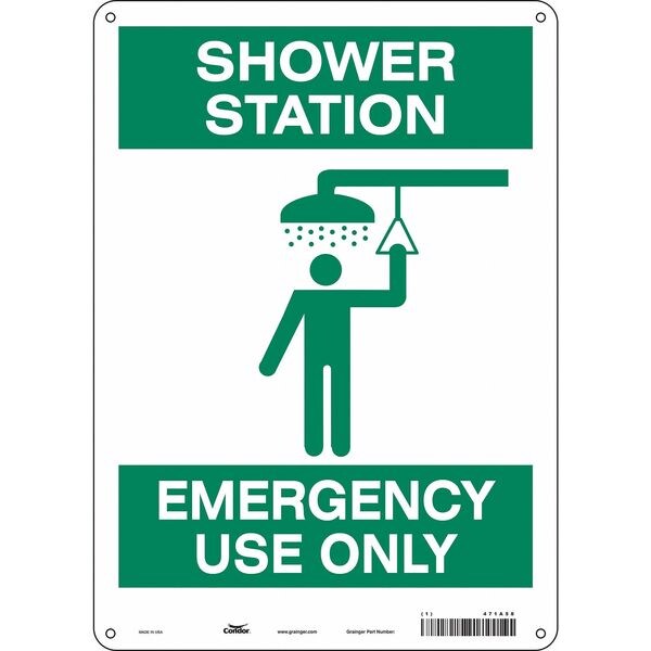 Safety Sign, 14 in Height, 10 in Width, Vinyl, Vertical Rectangle, English, 471A58