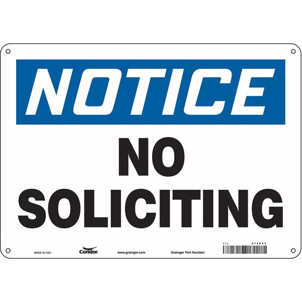 Safety Sign, 10 in Height, 14 in Width, Polyethylene, Horizontal Rectangle, English, 472D22
