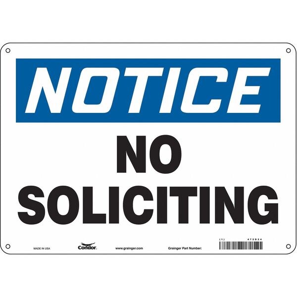 Safety Sign, 10 in Height, 14 in Width, Vinyl, Horizontal Rectangle, English, 472D24