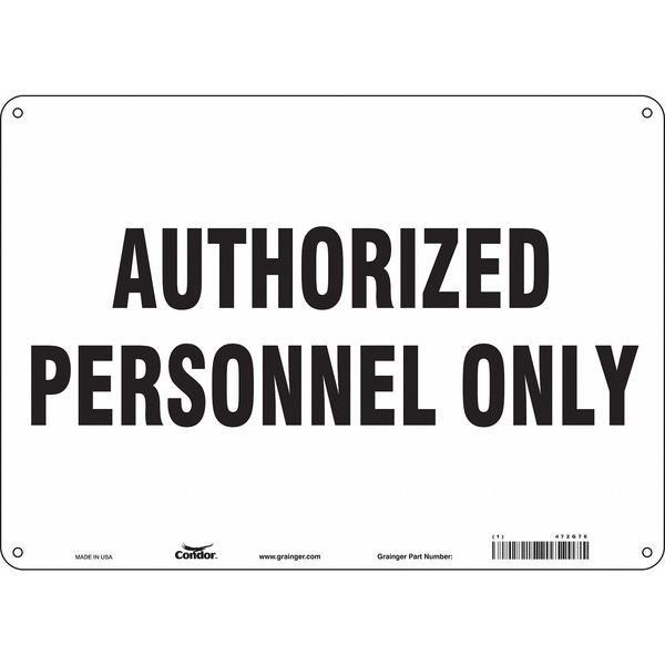 Safety Sign, 10 in Height, 14 in Width, Polyethylene, Horizontal Rectangle, English, 472G76