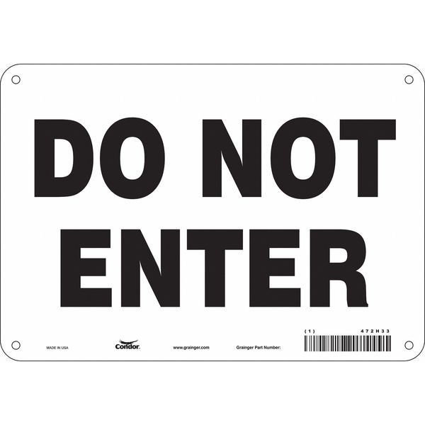 Safety Sign, 7 in Height, 10 in Width, Polyethylene, Vertical Rectangle, English, 472H33