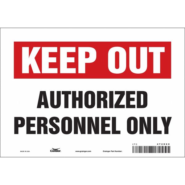 Safety Sign, 7 in Height, 10 in Width, Vinyl, Vertical Rectangle, English, 472H60