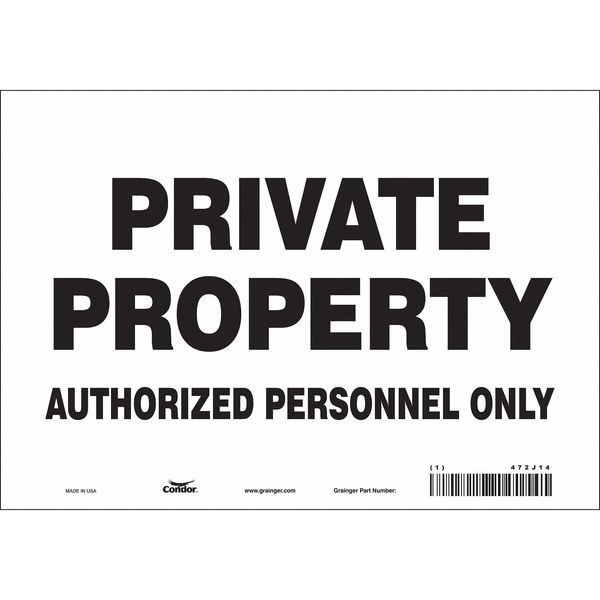 Safety Sign, 7 in Height, 10 in Width, Vinyl, Vertical Rectangle, English, 472J14
