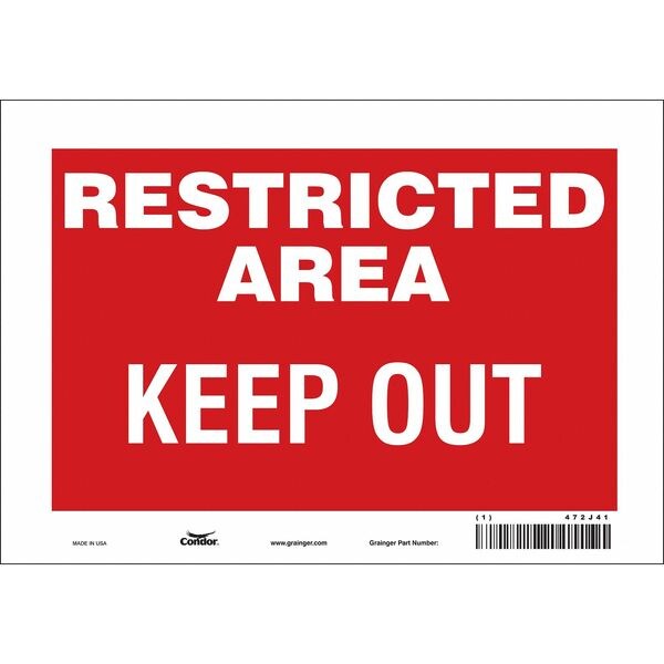 Safety Sign, 7 in Height, 10 in Width, Vinyl, Vertical Rectangle, English, 472J41