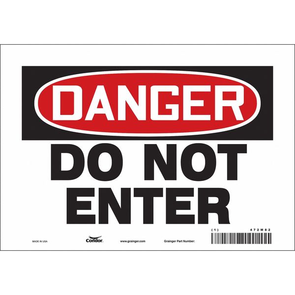 Safety Sign, 7 in Height, 10 in Width, Vinyl, Vertical Rectangle, English, 472M82