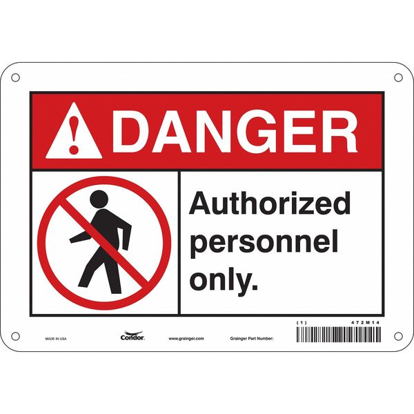 Safety Sign, 7 in Height, 10 in Width, Vinyl, Vertical Rectangle, English, 472M14