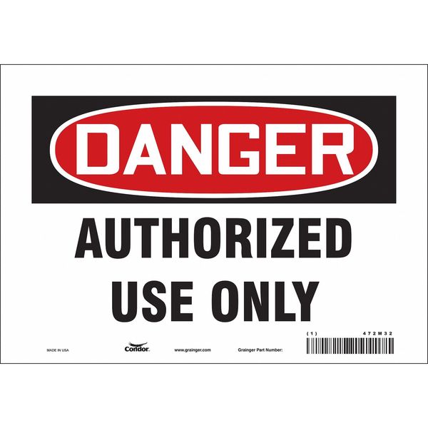 Safety Sign, 7 in Height, 10 in Width, Vinyl, Vertical Rectangle, English, 472M32