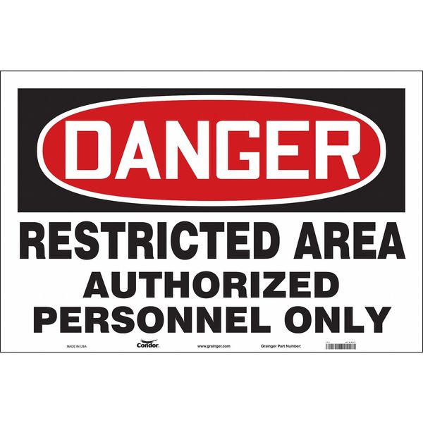 Safety Sign, 24 in H, 36 in W, Vinyl, Horizontal Rectangle, English, 472T02