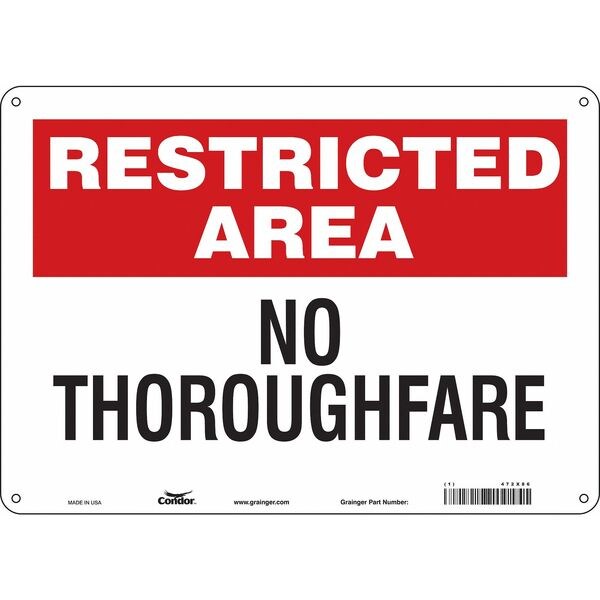 Safety Sign, 10 in Height, 14 in Width, Polyethylene, Horizontal Rectangle, English, 472X86