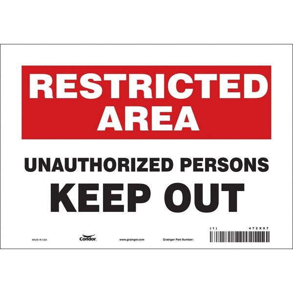 Safety Sign, 7 in Height, 10 in Width, Vinyl, Vertical Rectangle, English, 472X97