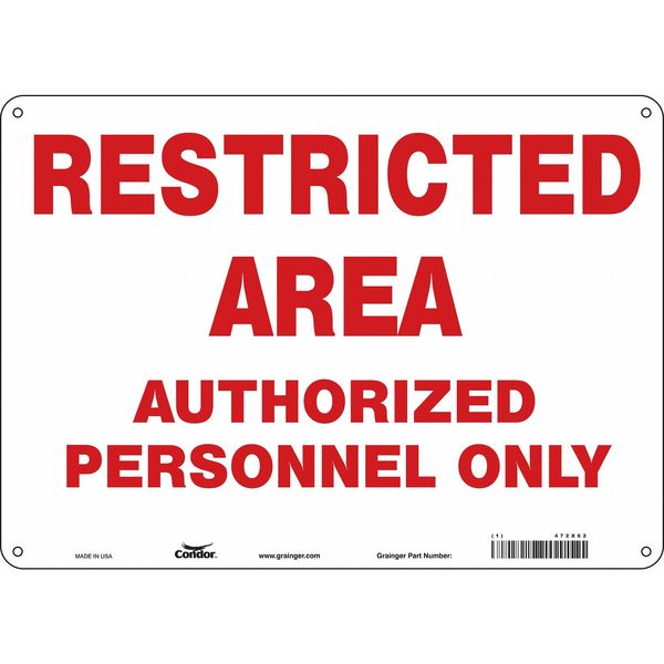 Safety Sign, 10 in Height, 14 in Width, Polyethylene, Horizontal Rectangle, English, 472X62