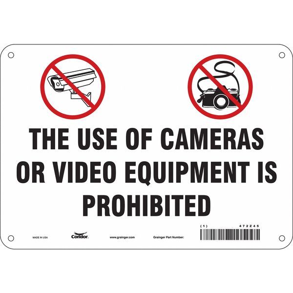Safety Sign, 7 in Height, 10 in Width, Polyethylene, Vertical Rectangle, English, 472Z45