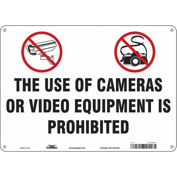 Safety Sign, 10 in Height, 14 in Width, Polyethylene, Horizontal Rectangle, English, 472Z46