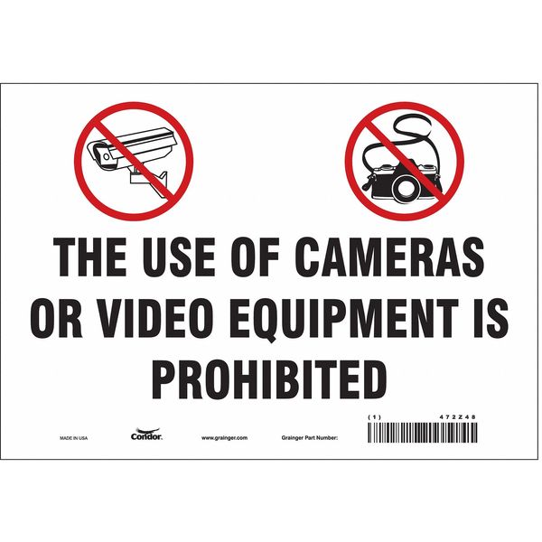 Safety Sign, 7 in Height, 10 in Width, Vinyl, Vertical Rectangle, English, 472Z48