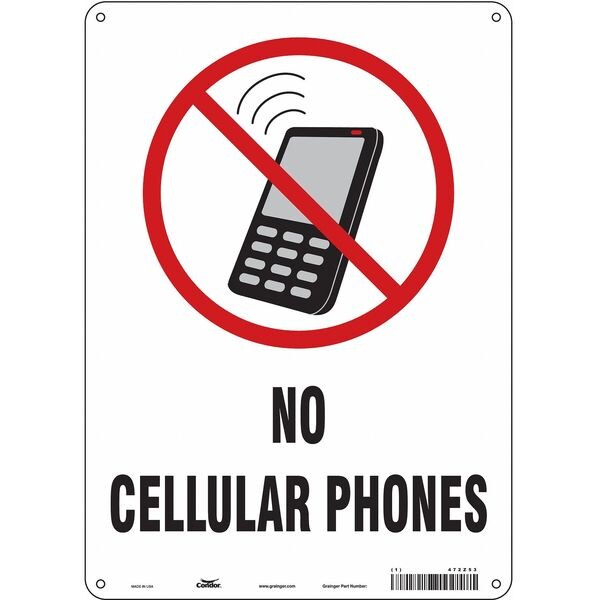 Safety Sign, 14 in Height, 10 in Width, Polyethylene, Vertical Rectangle, English, 472Z53