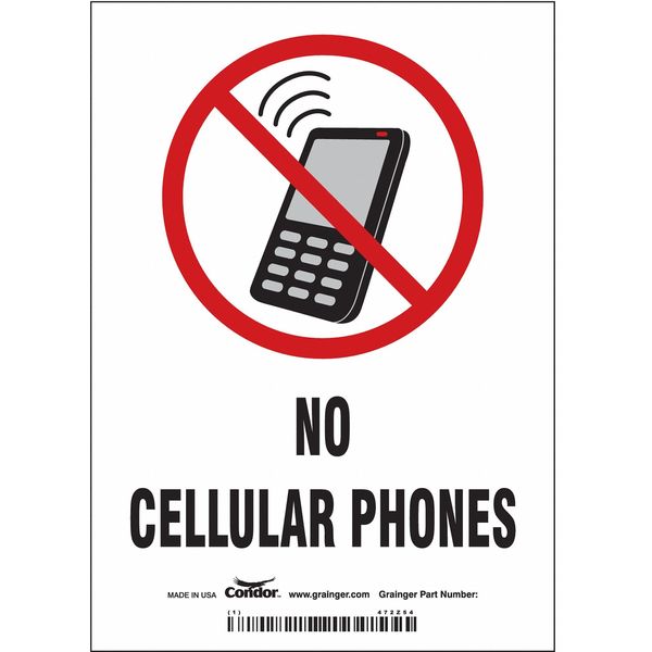 Safety Sign, 7 in H, 5 in W, Vinyl, Vertical Rectangle, English, 472Z54
